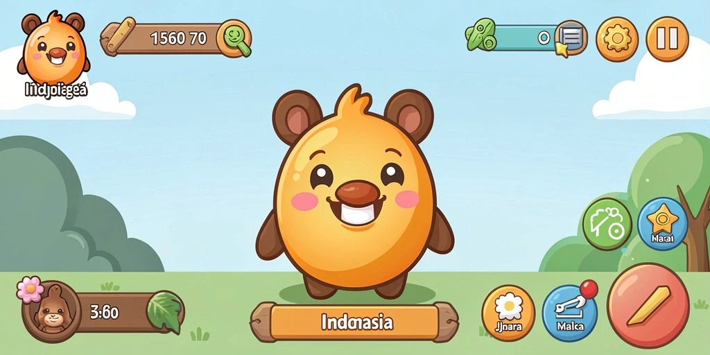 Tampilan awal game yang menarik dan intuitif.