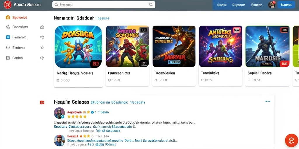 Tampilan awal game yang menarik dan mudah dinavigasi.